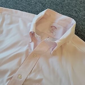 Brooks Brothers Shirt Men's 16.5 4/5 Regent Pink Non Iron Button Down OCBD 346